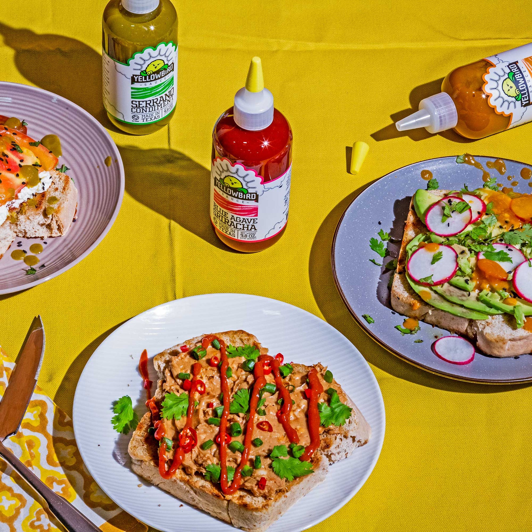 Yellowbird Spicy Toast Three Ways
