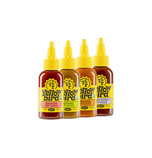 Yellowbird Organic Hot Sauce Variety 4-Pack 2.2 oz. Gift Set 