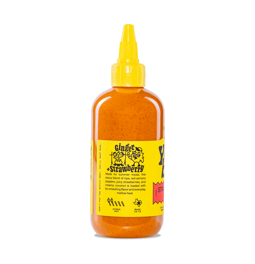 Yellowbird Strawberry Ginger Hot Sauce 9.8 oz. description