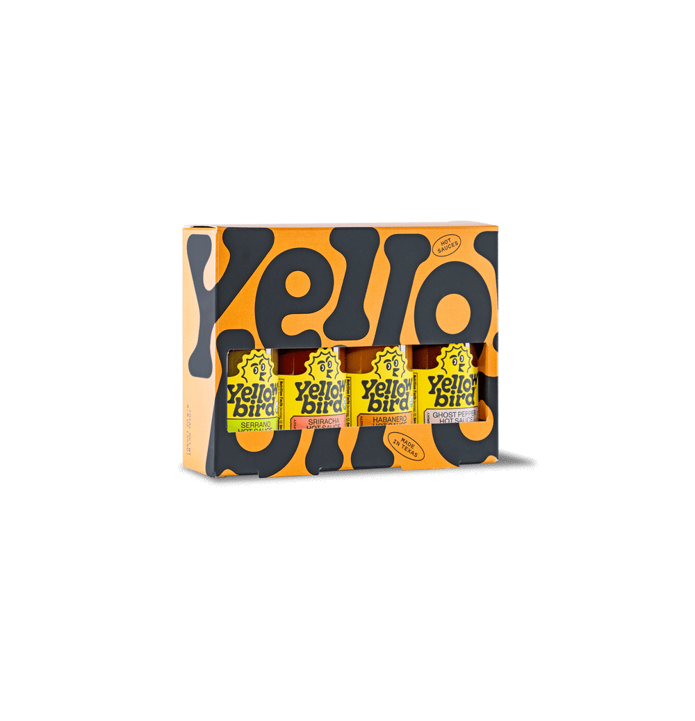 Yellowbird Organic Hot Sauce Variety 4-Pack 2.2 oz. Gift Set 