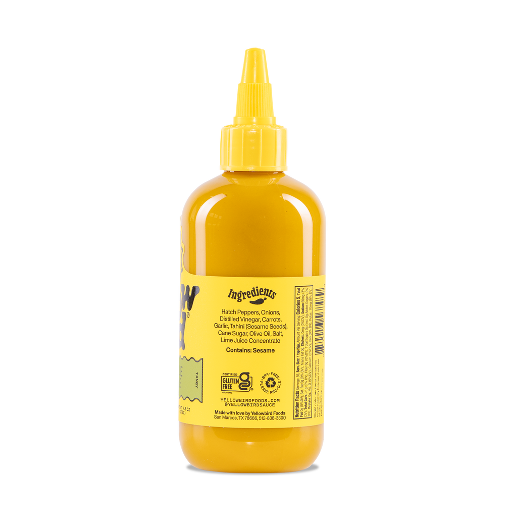 Yellowbird Hatch Chile Hot Sauce 9.8 oz. ingredients