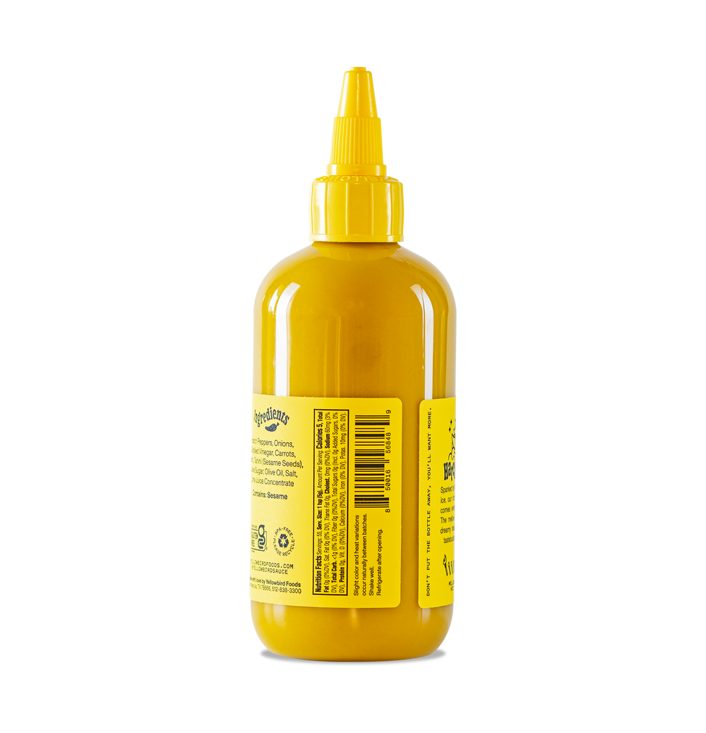 Yellowbird Hatch Tahini Hot Sauce 9.8 oz. nutrition facts