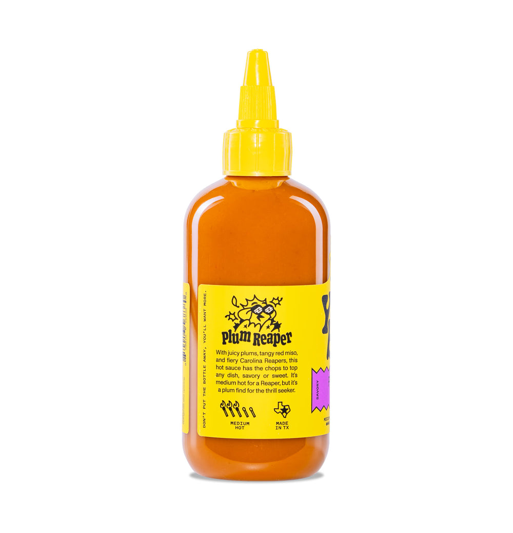 Yellowbird Plum Reaper Hot Sauce 9.8 oz. description