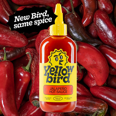Yellowbird Classic Jalapeño Hot Sauce 9.8 oz. with ingredients