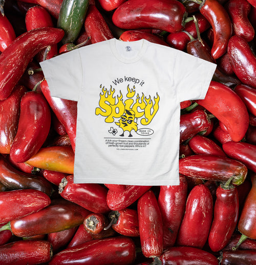 Spicy T-Shirt in White Garlic