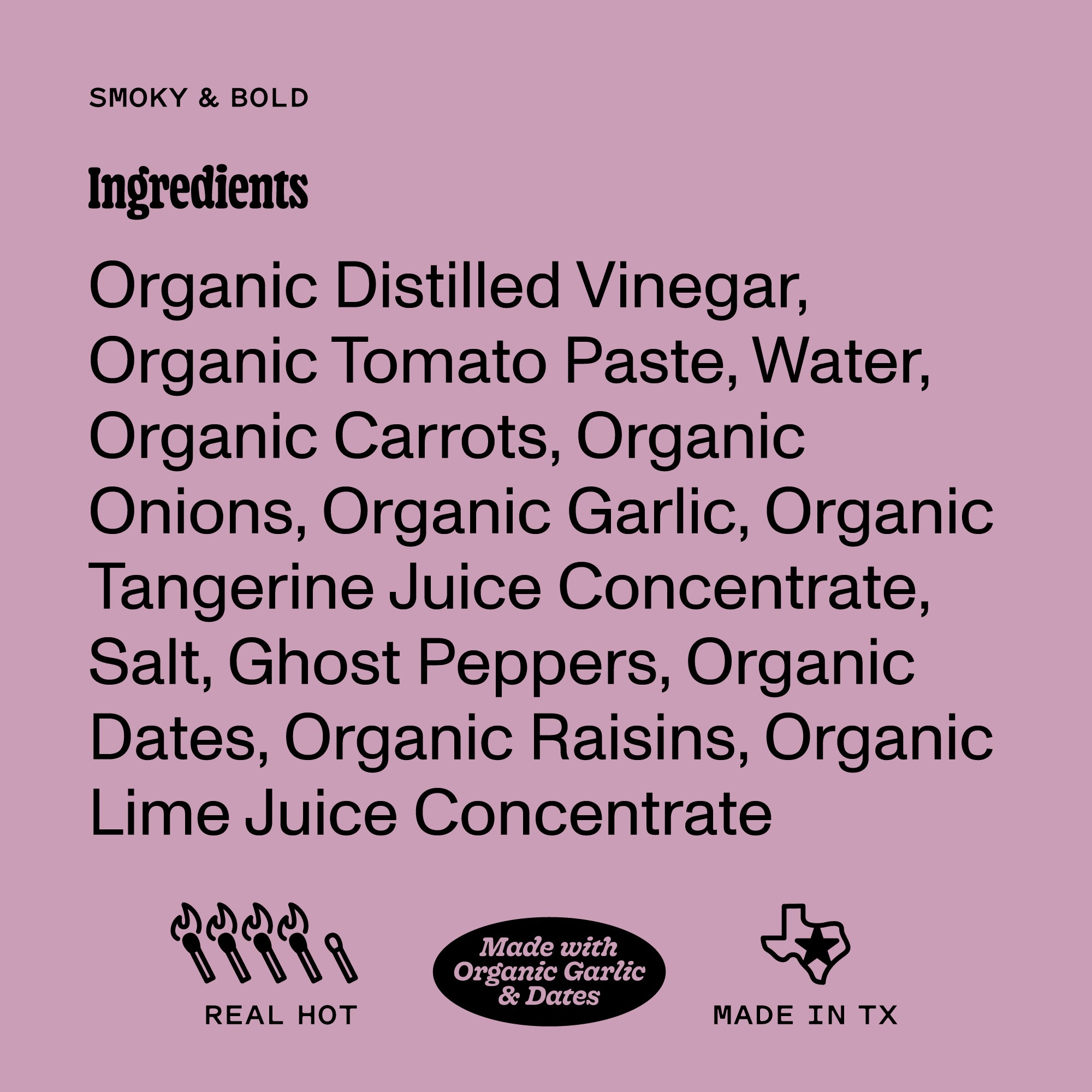 Yellowbird Organic Ghost Pepper Hot Sauce Ingredients