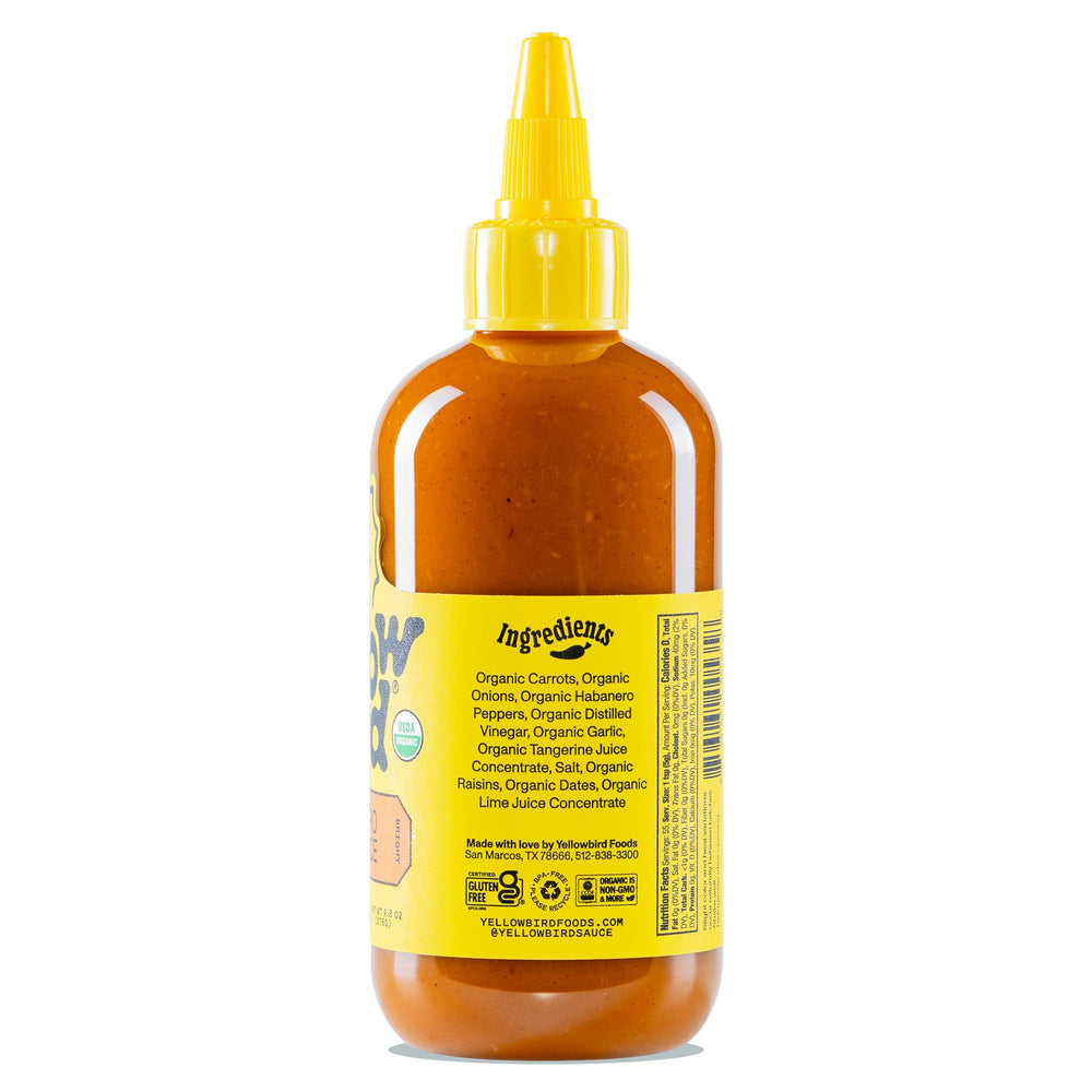 Yellowbird Organic Habanero Hot Sauce 9.8 oz. ingredients