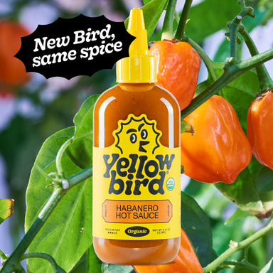 Yellowbird Organic Habanero Hot Sauce 9.8 oz. with ingredients
