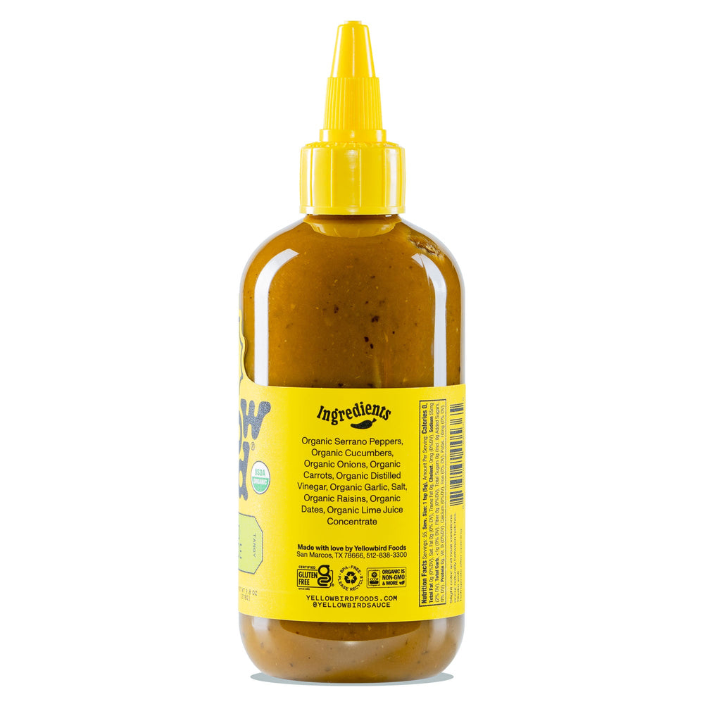 Yellowbird Organic Serrano Hot Sauce 9.8 oz. ingredients