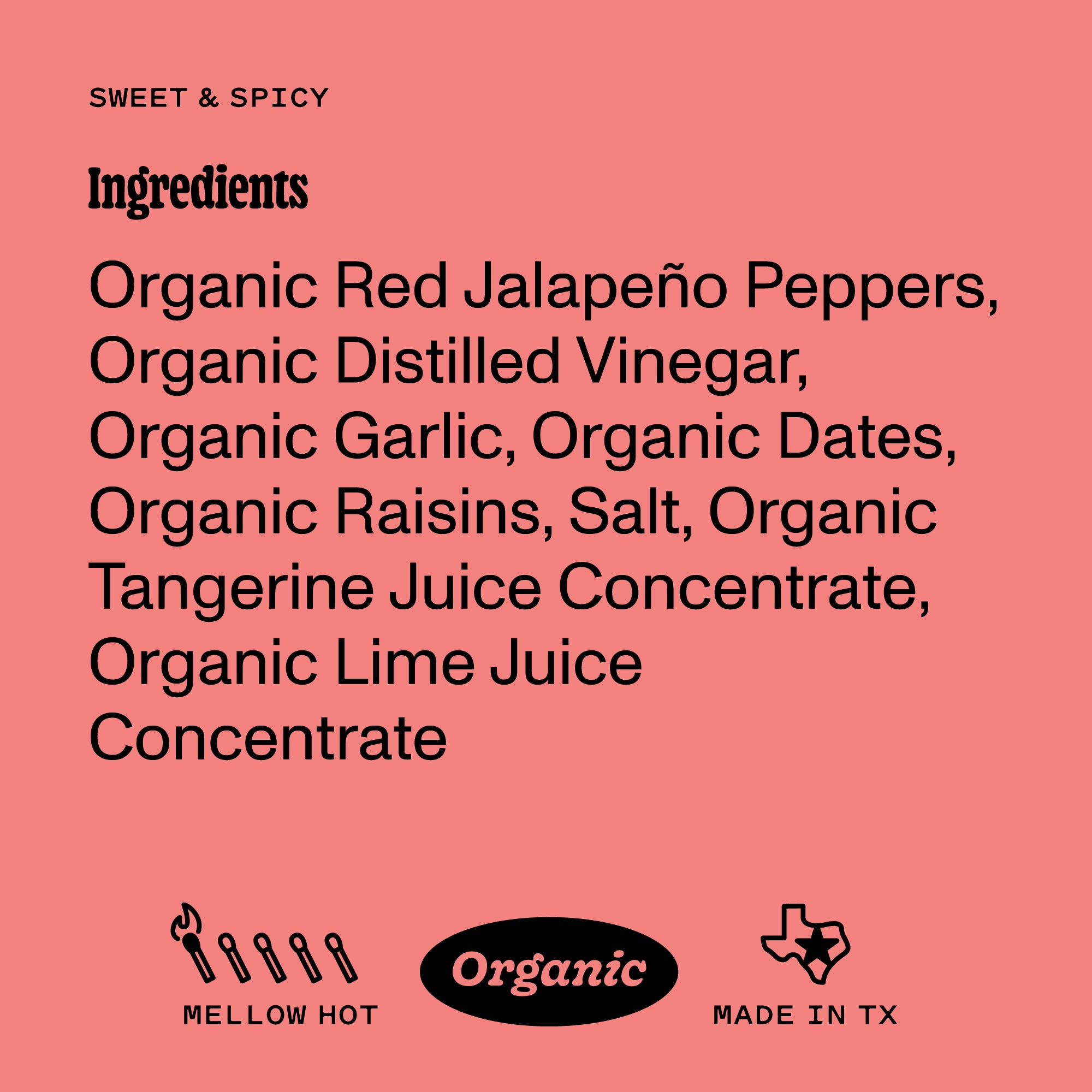 Yellowbird Organic Sriracha Ingredients