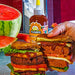 Yellowbird Organic Ghost Pepper Hot Sauce on an Impossible vegan burger